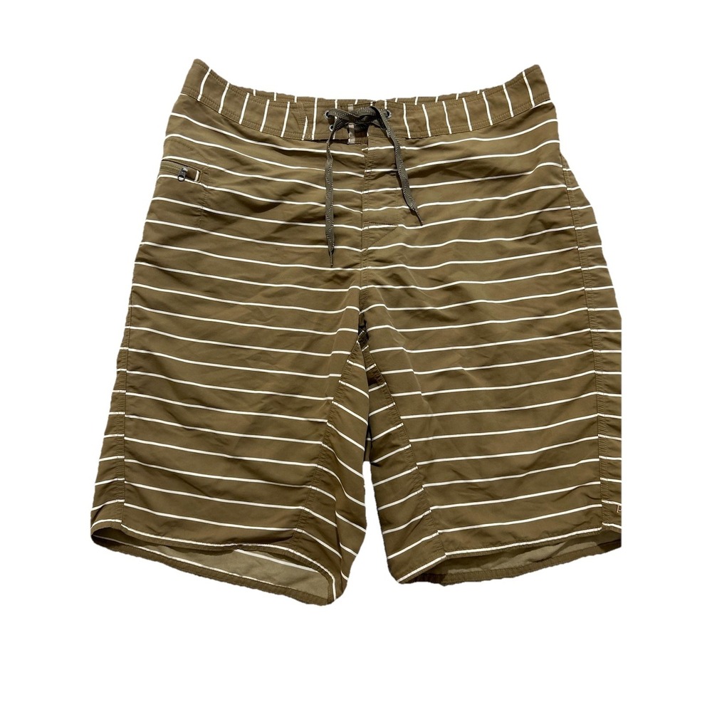 Patagonia Men's 35 Brown Striped Board Shorts/Swim Trunks